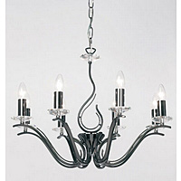 Unbranded 1210 8BC - 8 Light Black Chrome Hanging Light