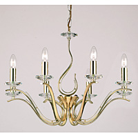 Unbranded 1210 8BP - 8 Light Polished Brass Hanging Light