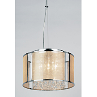 Unbranded 1229 4P - Chrome and Glass Pendant Light