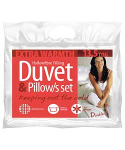 13.5 Tog Duvet and Pillow Set - Single