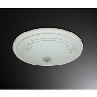 Unbranded 1364 364 - White and Glass Flush Light