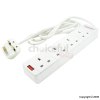 Unbranded 13Amp 4-Way Extension Lead 2Mtr With Surge