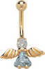 14 Carat Gold Angel Navel Bar