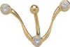 14 Carat Gold ET Hand Navel Bar