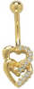 14 Carat Gold Just Married Navel Bar