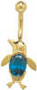 14 Carat Gold Penguin Navel Bar
