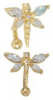 14 Carat Gold Tinkerbell Navel Bar