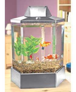 14 litre plastic hexagonal tank with hood, base, a