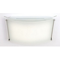 Unbranded 141 55 552D - Large Glass and Chrome Flush Light