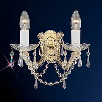 Elegant wall fitting designed and manufactured in the distinctive Marie Therese style delicately tri
