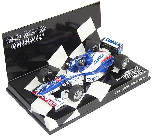 1:43 Scale Arrows Yamaha FA18 6th Place at the British GP Ltd Ed 4.999pcs - D.Hill