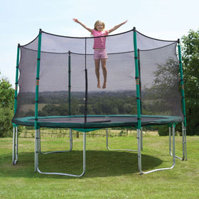 Unbranded 14ft King Trampoline with Bounce Surround Safety Net