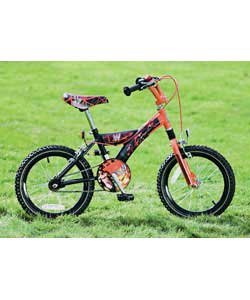 With removable stabilisers and adjustable handle bars. Cool WWE graphics. Colour of frame black.Gear
