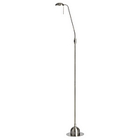 Two levelled antique brass floor lamp adjustable at two points on the lamp. Height - 150cm Diameter 