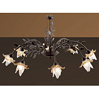 Unbranded 1538 8BR - 8 Light Rustic Brown Hanging Light