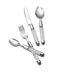 16 Piece Clear Bubble Cutlery Set