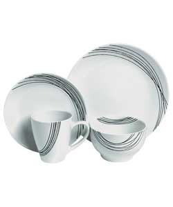 Unbranded 16 Piece Coupe Scratch Dinner Set - White