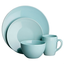 Unbranded 16 Piece Domus Dinner Set Soft Teal