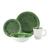 Green appeal for your tableware with this textured deep glazed stoneware. Set consists of four of ea