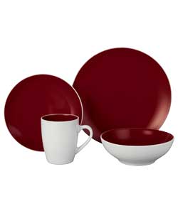 Unbranded 16 Piece Spring Dinner Set - Red