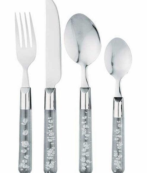 Unbranded 16 Piece Stainless Steel Cutlery Set - Clear