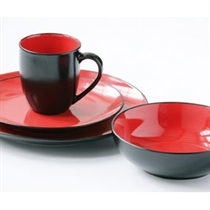 Unbranded 16 Piece Two Colour Dinner Set