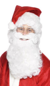 Great Santa or Father Christmas beard, hat and glasses not included