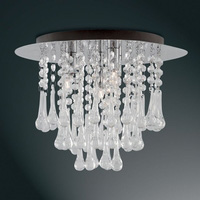 Unbranded 1644 4CC - Chrome and Crystal Semi Flush Light