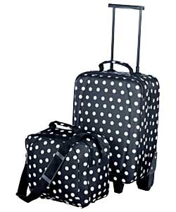 Unbranded 16in Black and White Dots Case and Flight Bag