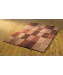 170 x 120cm Blocks Brown Rug