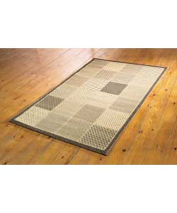 170 x 120cm Patio Black and Cream Rug