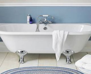 Unbranded 1700mm Back to Wall Acrylic Freestanding Bath