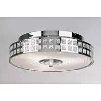 Unbranded 1716 54CH - 7 Light Chrome and Glass Flush Light