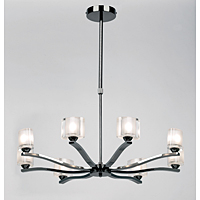 Unbranded 1722 8BC - 8 Light Black Chrome Ceiling Light