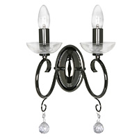 Unbranded 1784 2MB - Black Chrome Wall Light