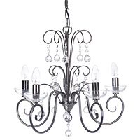 Unbranded 1784 5MB - 5 Light Black Chrome Hanging Light