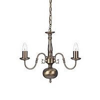Unbranded 1789 3AN - 3 Light Antique Brass Hanging Light