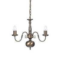 Unbranded 1789 3AN - 3 Light Antique Brass Hanging Light