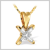 18 Carat Gold 0.21 Carat Diamond Pendant by Saul Anthony