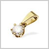 18 Carat Gold 0.25 Ct Diamond Claw Set Pendant by Saul Anthony