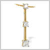 18 Carat Gold 0.40 Ct Diamond Drop Pendant by Saul Anthony