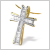 18 Carat Gold 0.50 Ct Diamond Cross Pendant by Saul Anthony