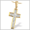 18 Carat Gold 0.52 Carat Diamond Cross Pendant by Saul Anthony