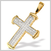18 Carat Gold 1.35 Carat Diamond Cross Pendant by Saul Anthony