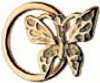 18 Carat Gold Butterfly Closure Ring