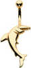 18 Carat Gold Shark Navel Bar