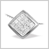 18 Carat White Gold 0.20 Ct Diamond Pendant by Saul Anthony