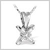 18 Carat White Gold 0.21 Carat Diamond Pendant by Saul Anthony