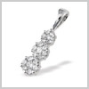 18 Carat White Gold 0.25 Ct Diamond Pendant by Saul Anthony
