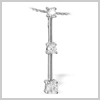 18 Carat White Gold 0.40 Ct Diamond Drop Pendant by Saul Anthony